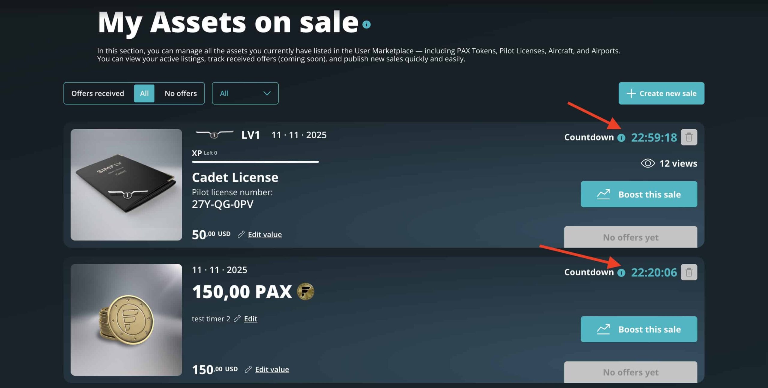 Sale Removal Lock Countdown