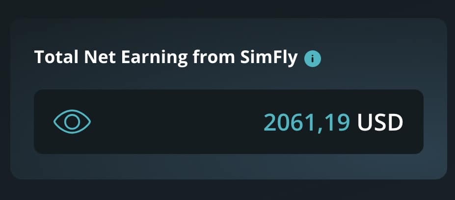 Total Net Earning from SimFly